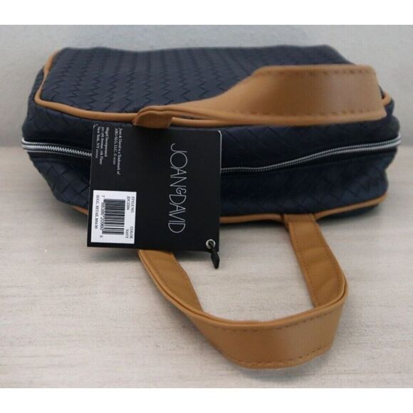 Joan & David JDC2286 Navy Blue The Medium Woven 3-Piece Toiletry Makeup Case - Picture 9 of 13